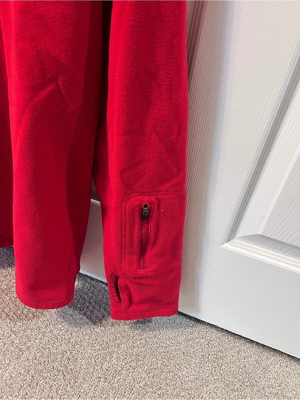The North Face Men’s Red Zip-Up Fleece Pullover